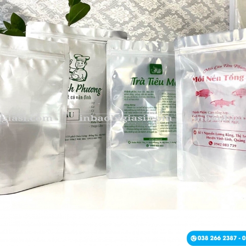 Túi zipper bạc 1kg - xưởng sản xuất túi zipper giá rẻ