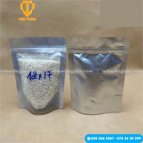 Túi zipper bạc 100gr - cơ sở sản xuất túi zip giá rẻ