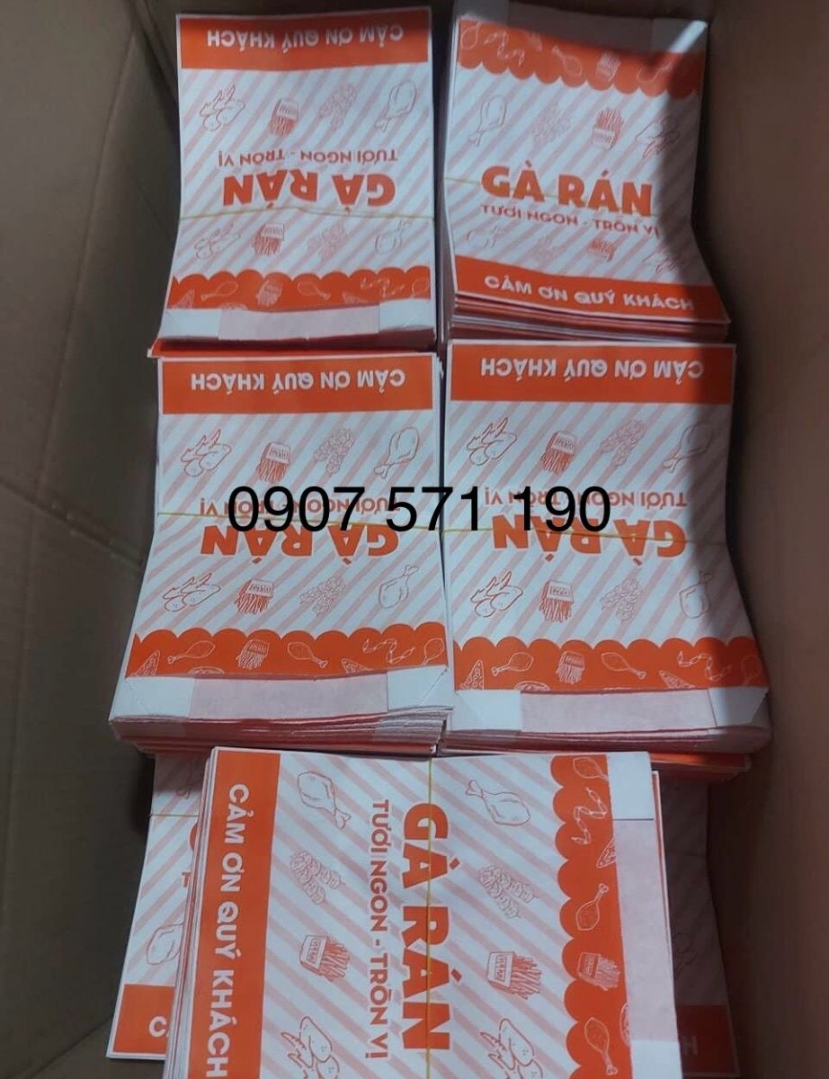 túi giấy đựng gà rán hcm