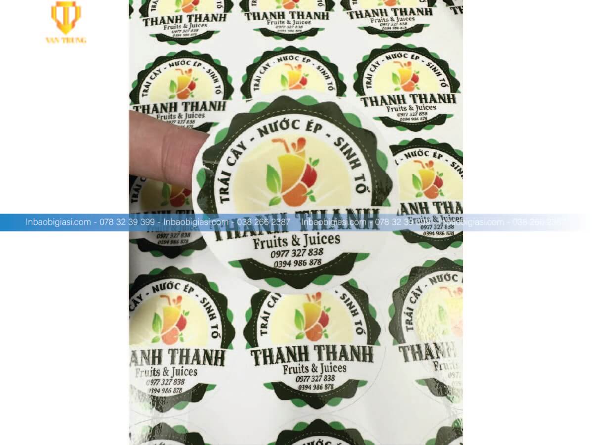 Địa chỉ in tem decal dán