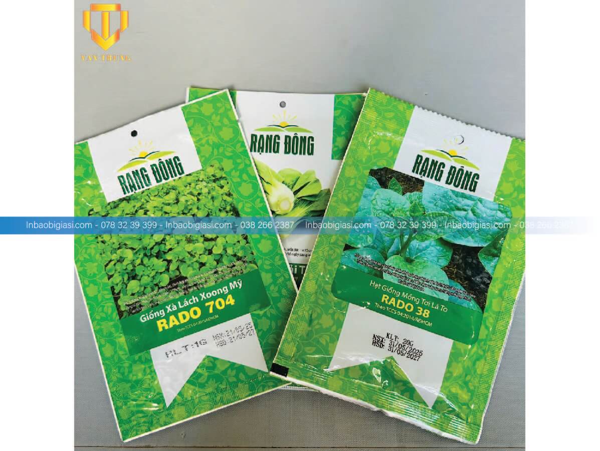 In bao bì hạt giống số lượng ít