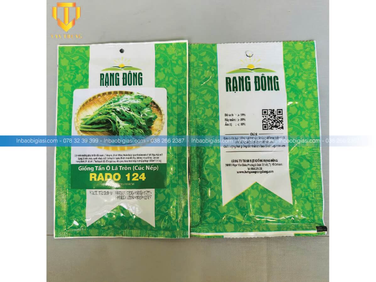 In bao bì hạt giống tần ô