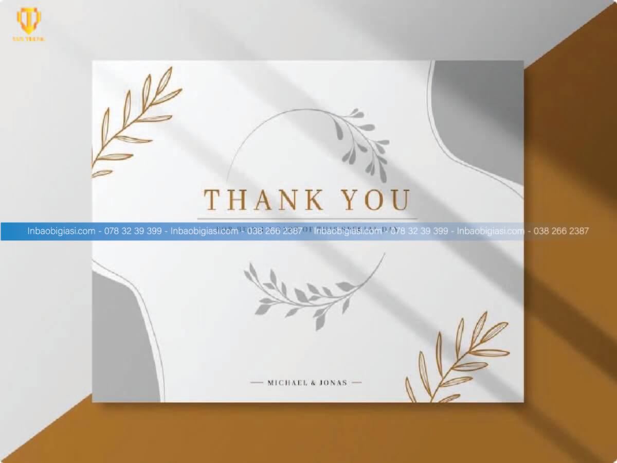 In card cảm ơn theo yêu cầu