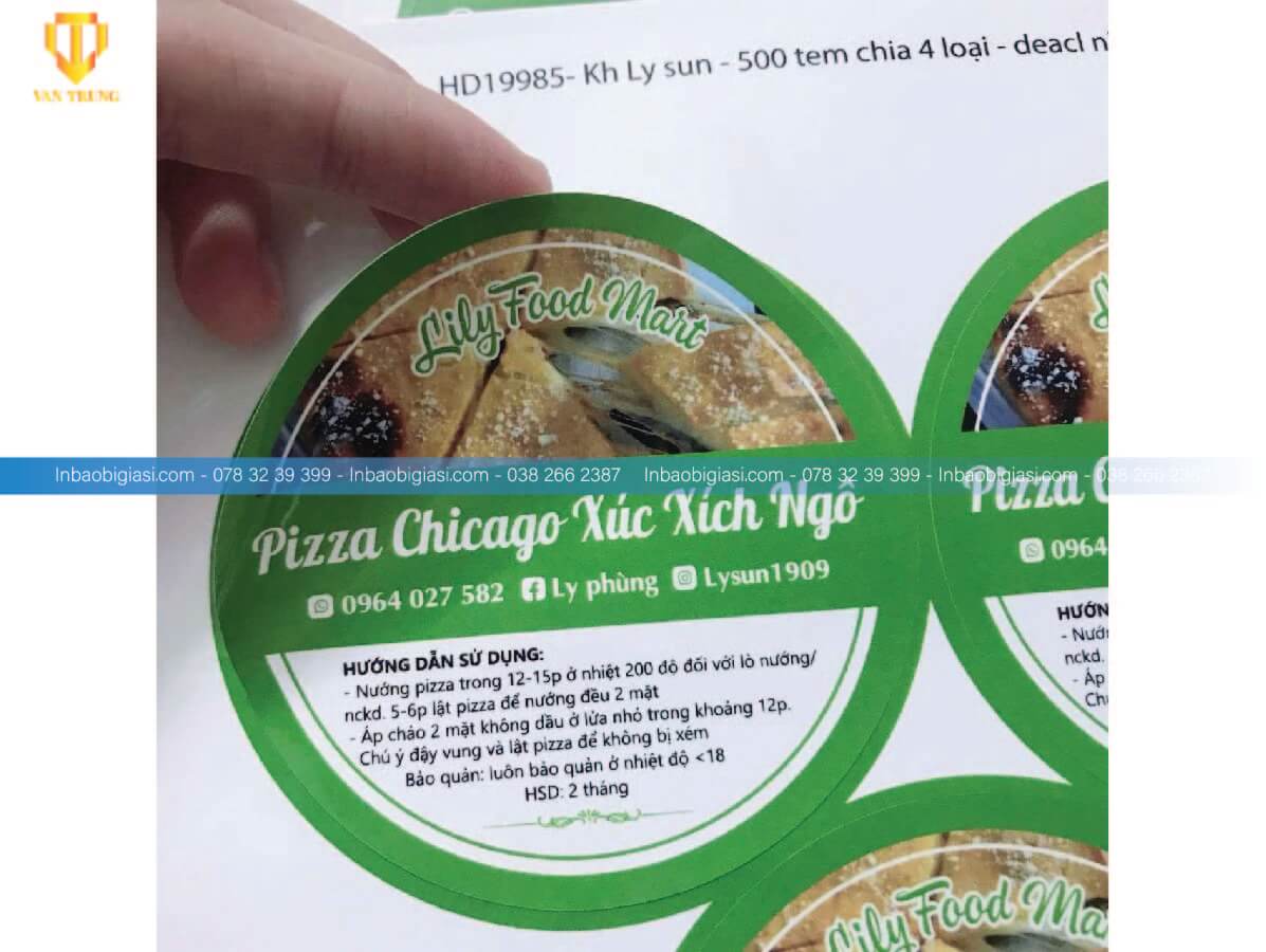In tem dán giá rẻ theo yêu cầu