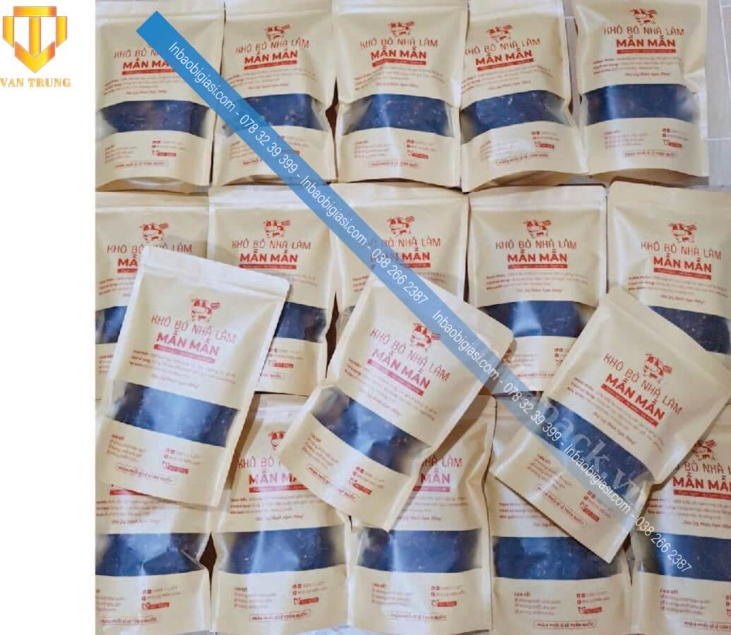 In túi giấy đựng khô gà giá rẻ