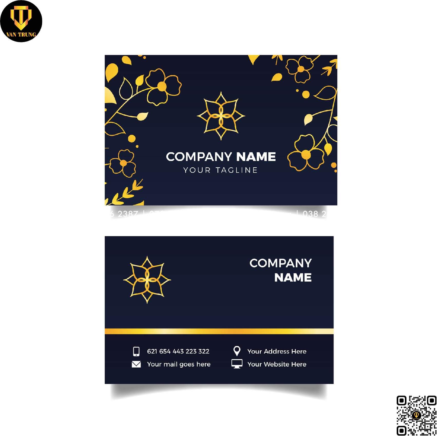 In danh thiếp Văn Trung