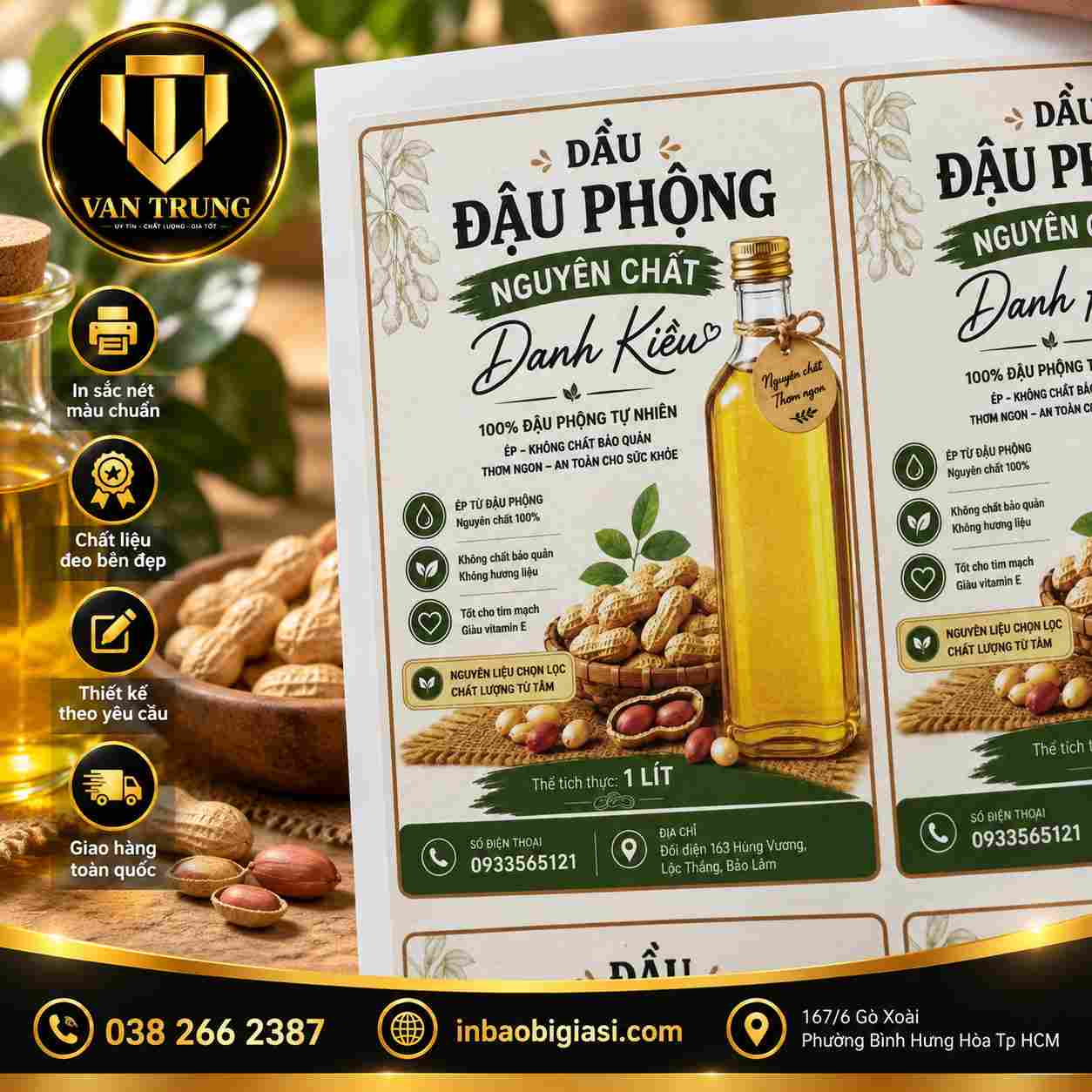 In tem dán dầu đậu phộng