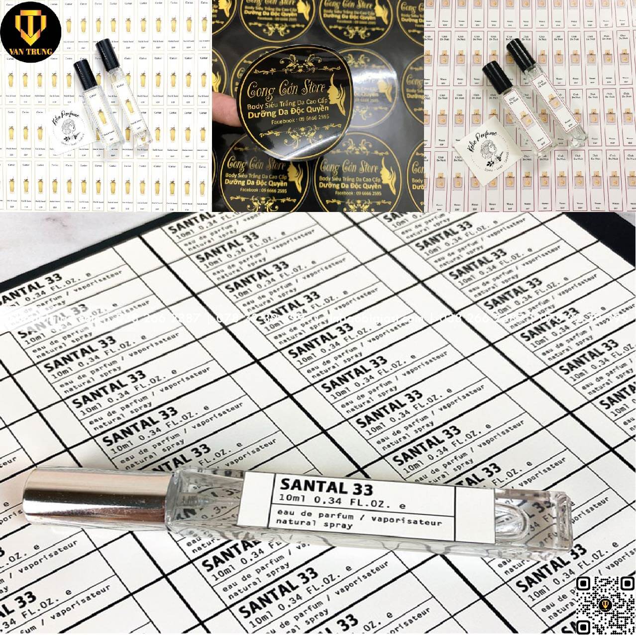 In tem dán nước hoa