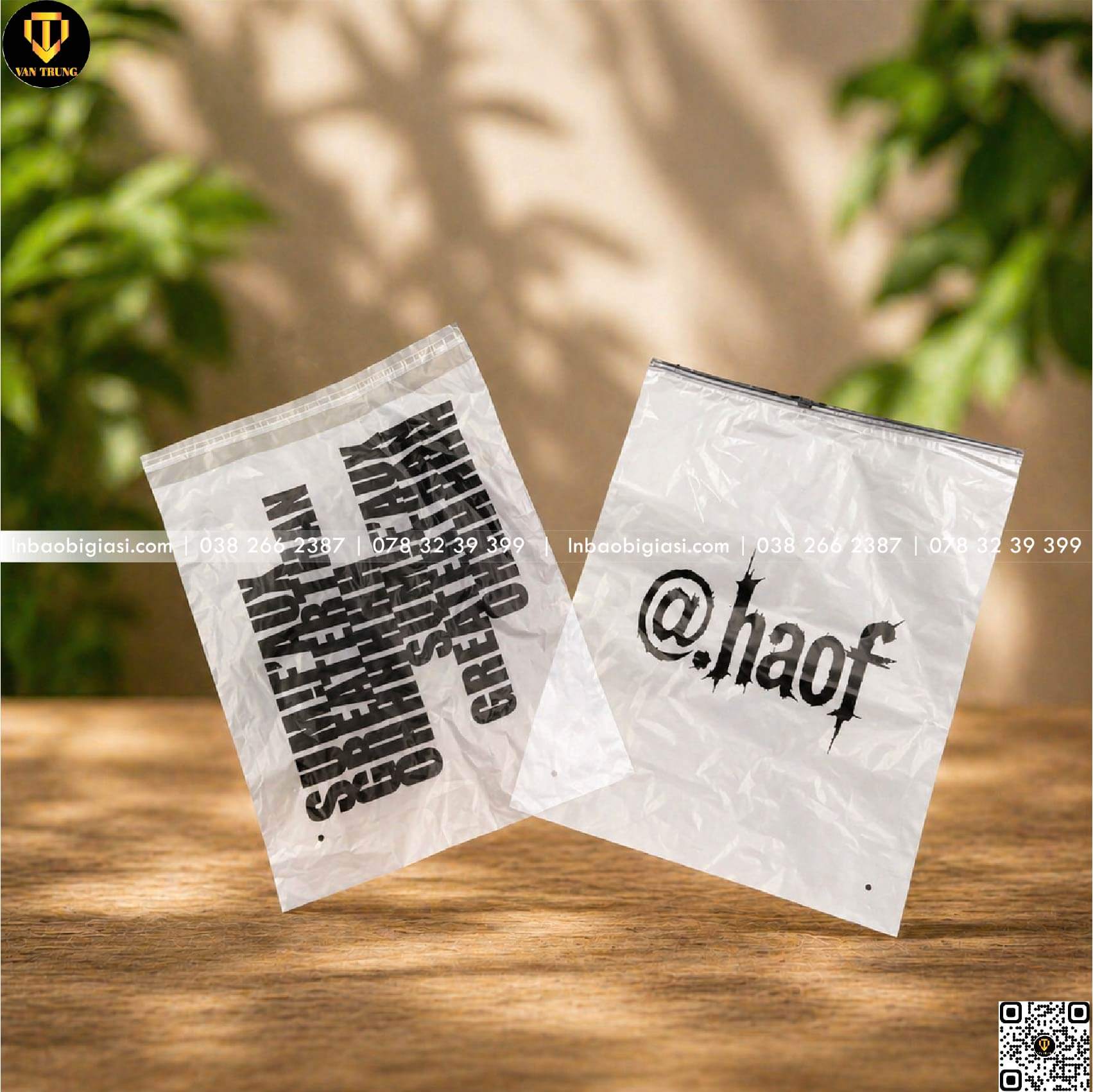 In túi dán miệng mờ