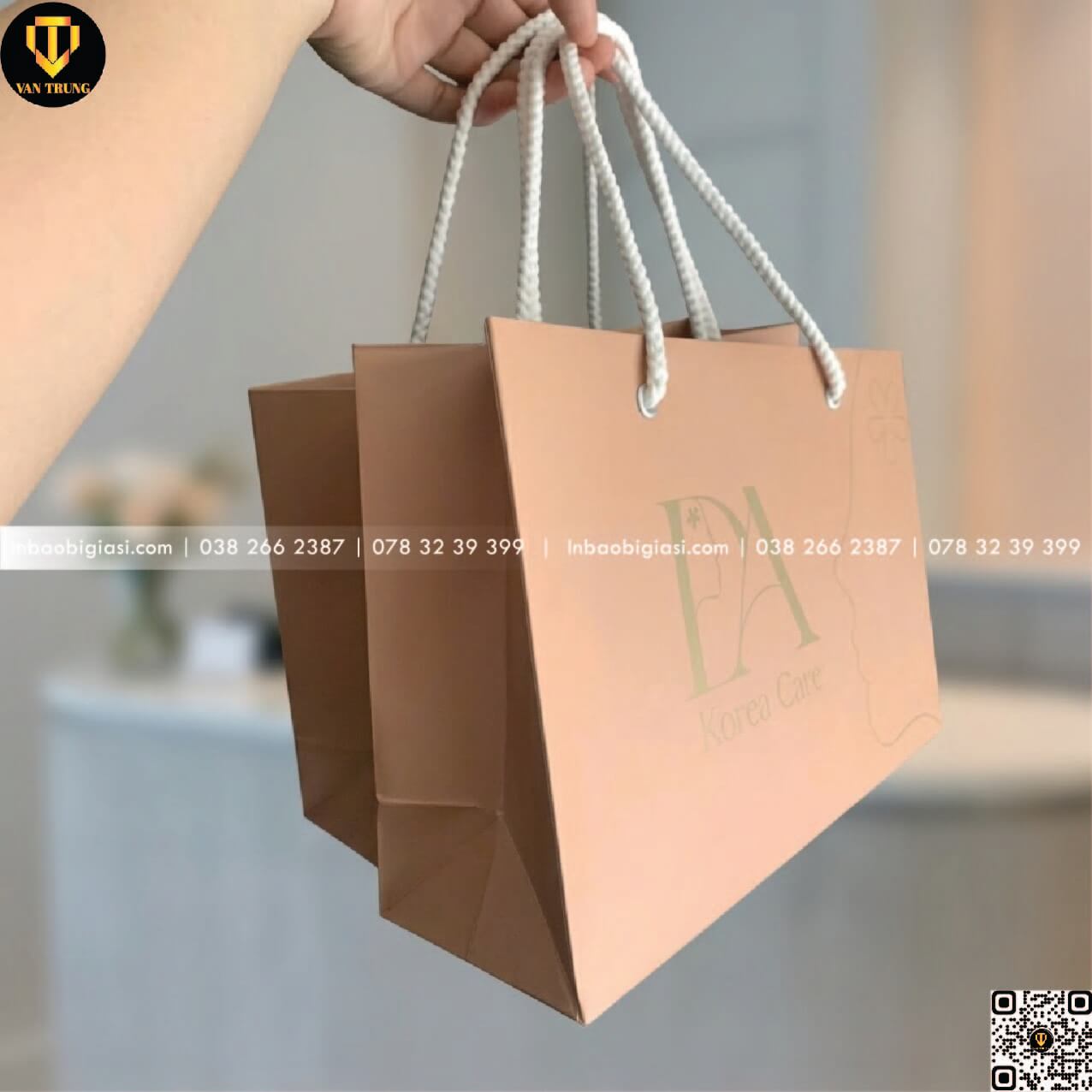 in túi giấy nhành mũ phẩm