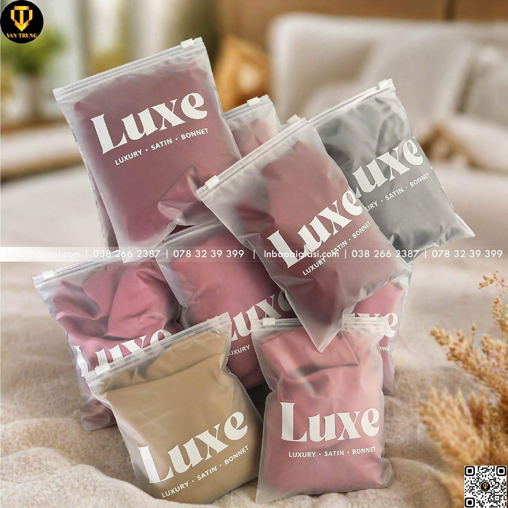 In túi zip đựng quần áo giá rẻ