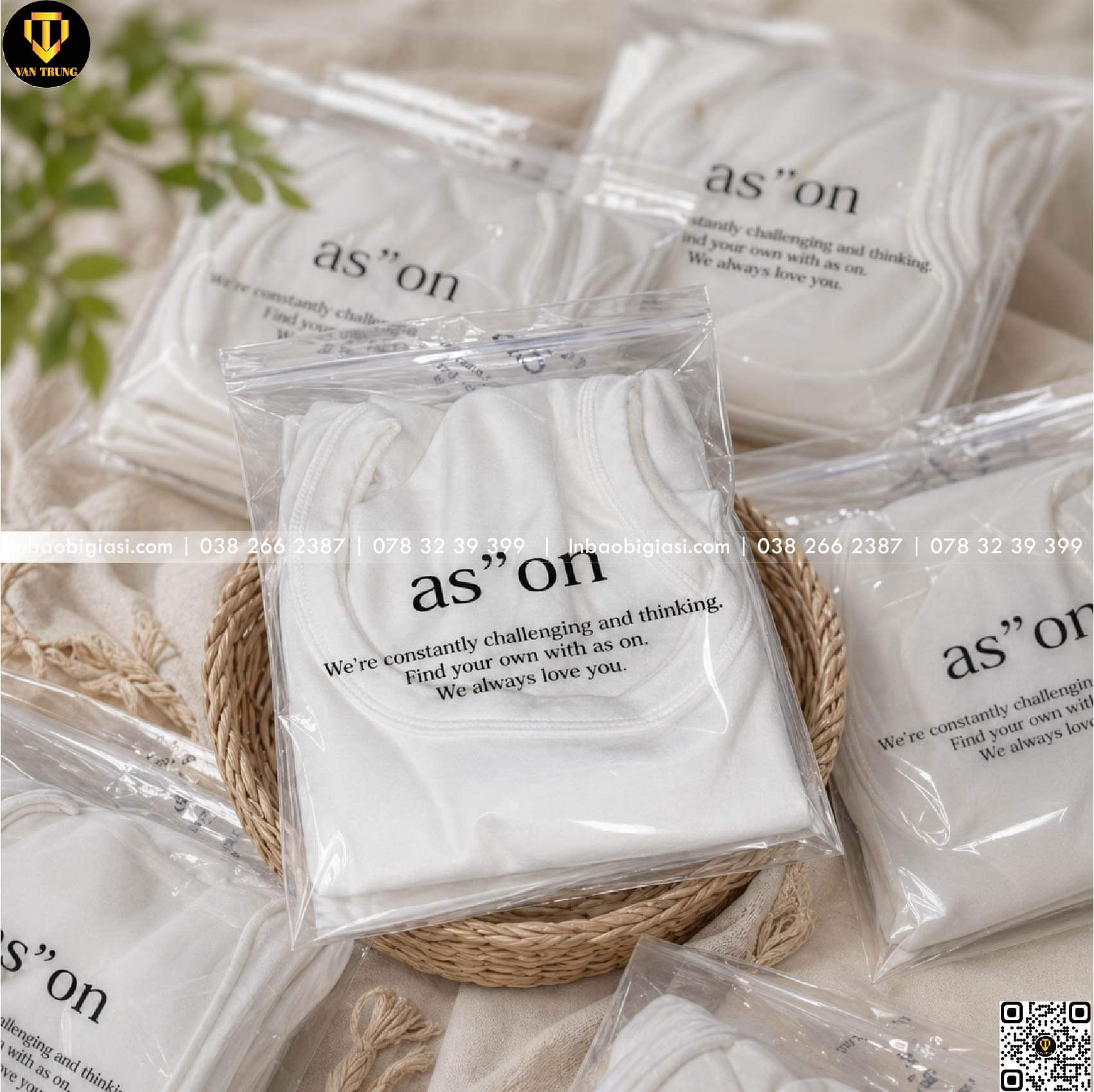 In túi zip đựng quần áo thời trang