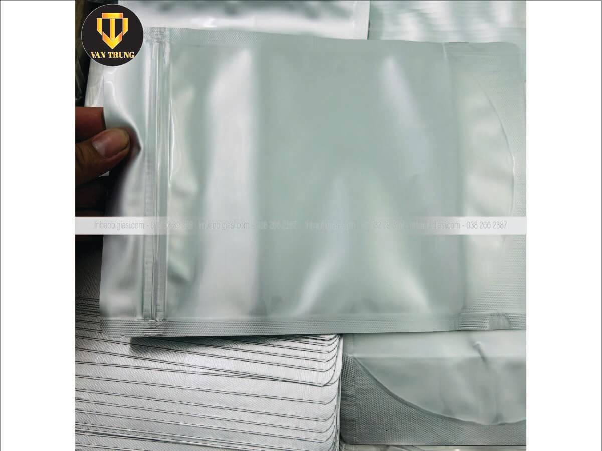 In túi zipper 2 mặt bạc