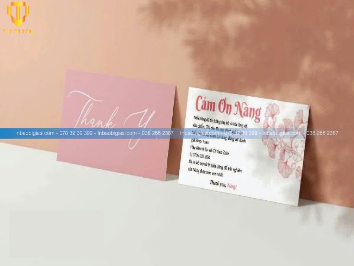 Thiệp cảm ơn giá rẻ