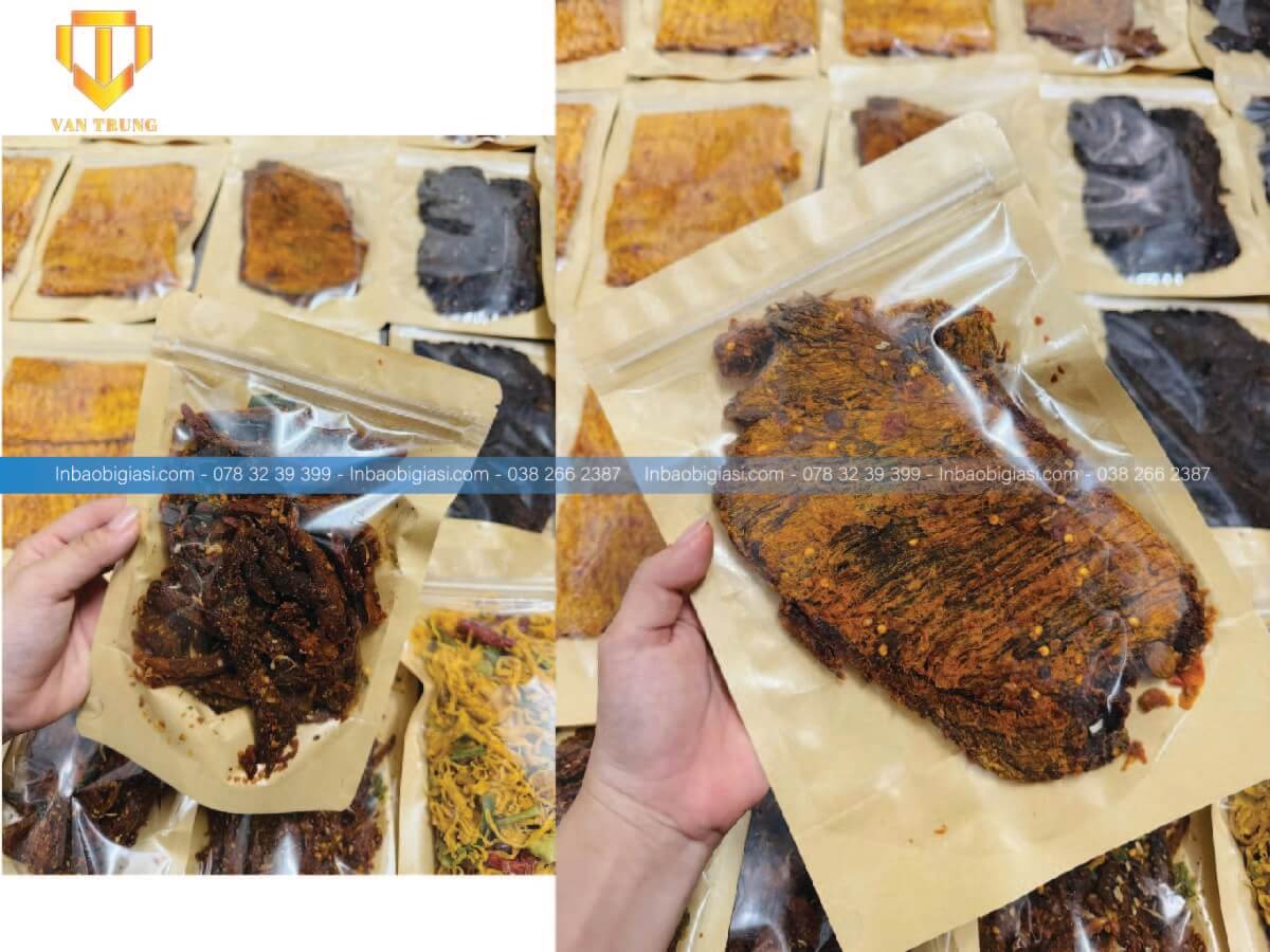 Túi giấy zip đựng khô gà