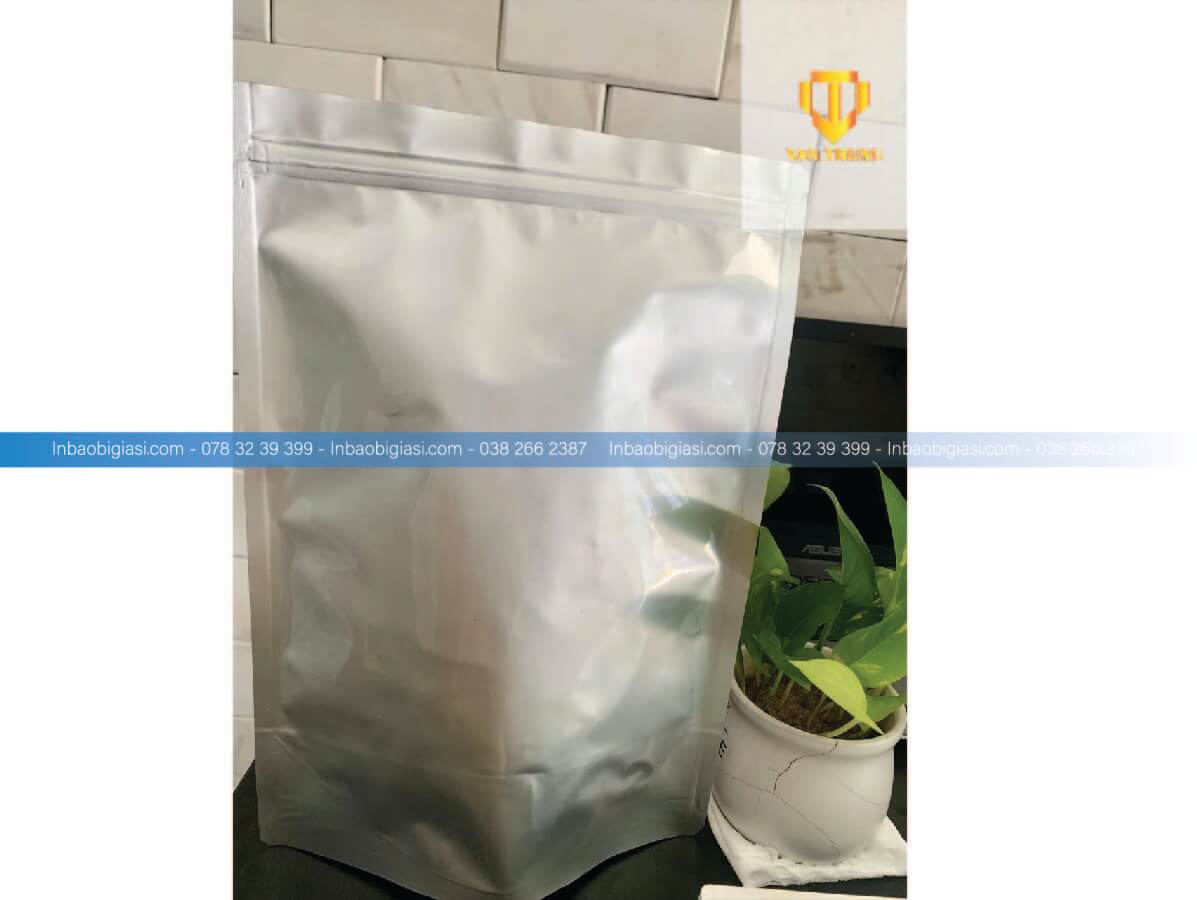 Túi zip 2 mặt bạc