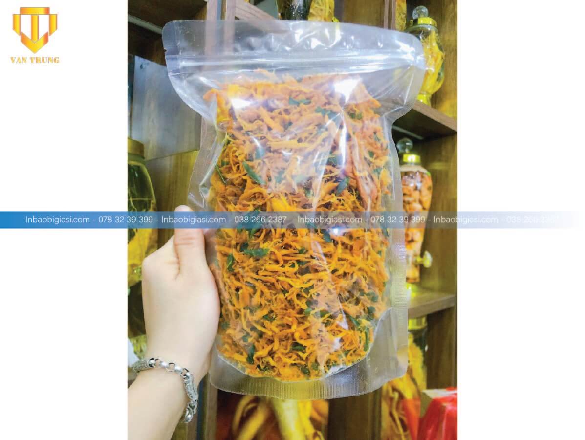 Túi zip bạc đựng khô bò