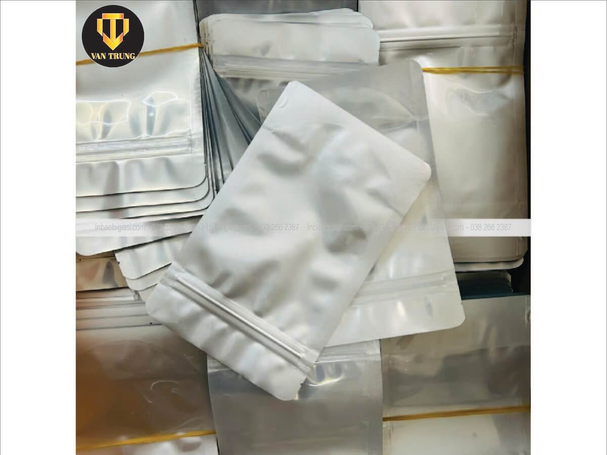Túi zipper 2 mặt bạc giá sỉ