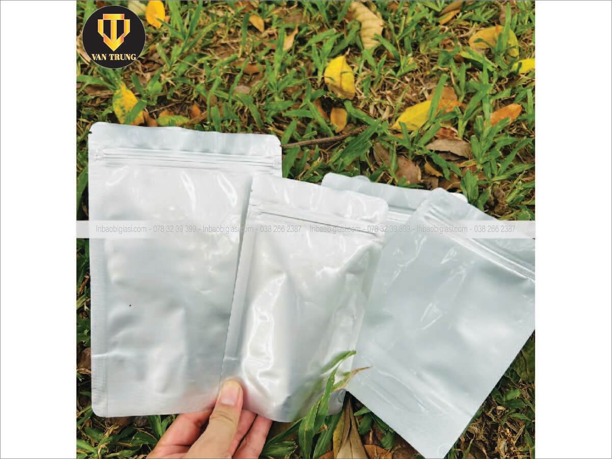 Túi zipper 2 mặt bạc