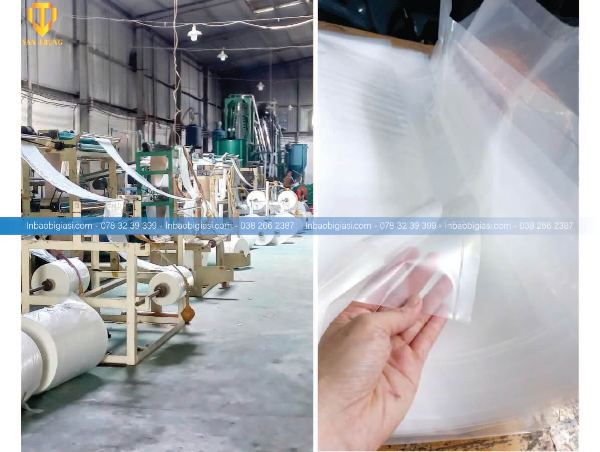 Xưởng sản xuất túi nilon bóng kính