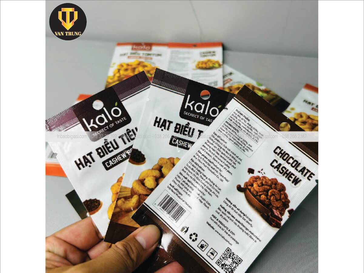 Bao bì đựng trái cây sấy túi 3 biên
