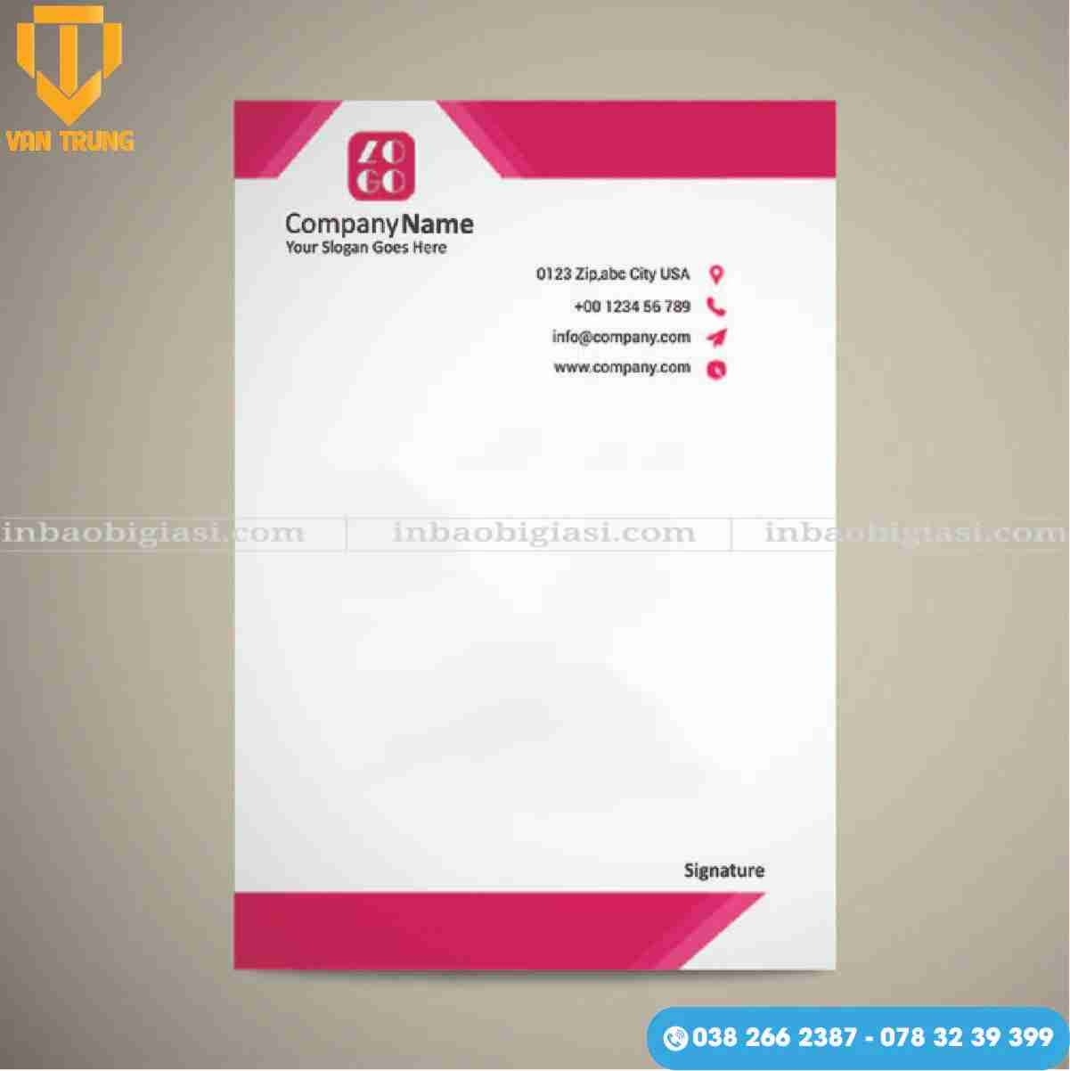 in giay tieu de gia xuong