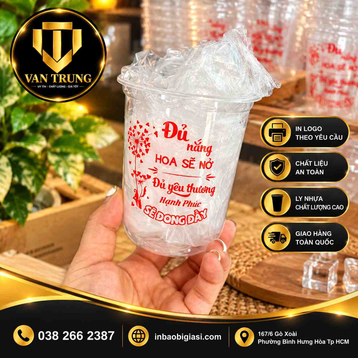 In logo lên ly nhựa giá rẻ hcm