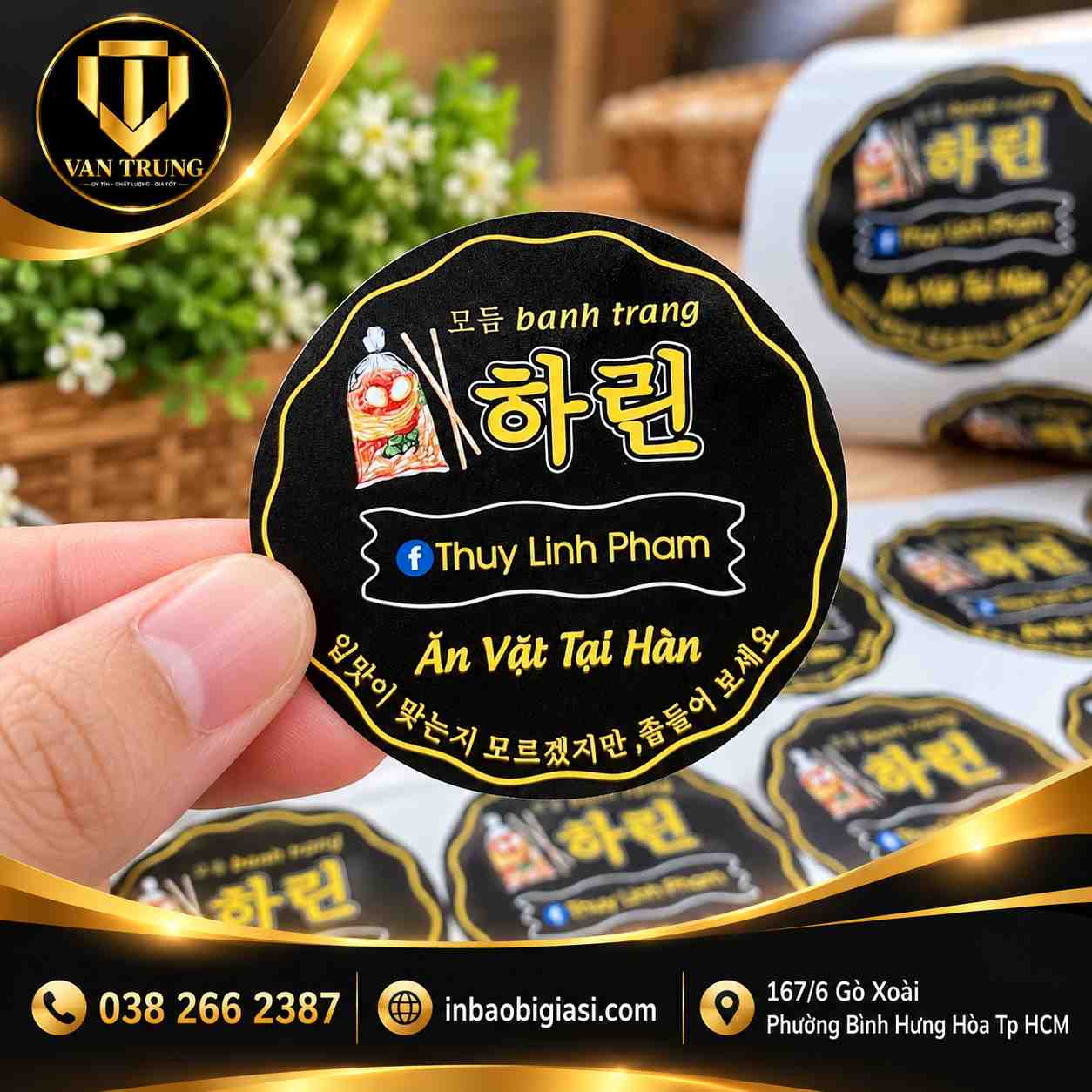Xưởng in temdecal dán, in văn Trung