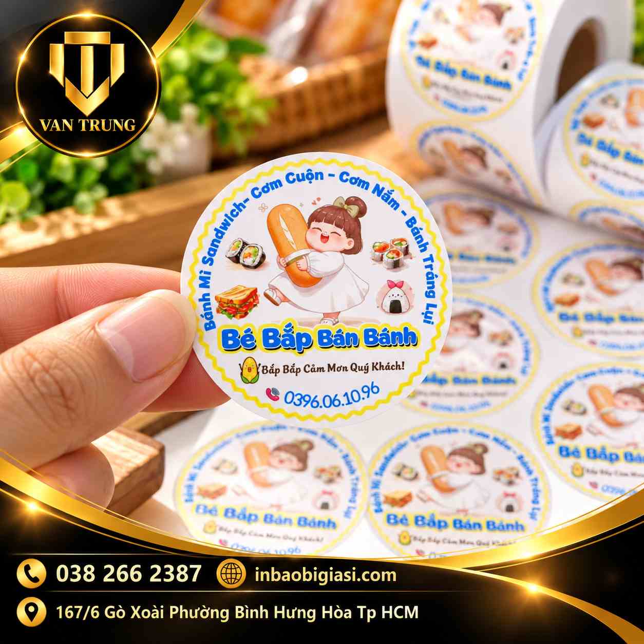 In tem dán giấy theo yêu cầu