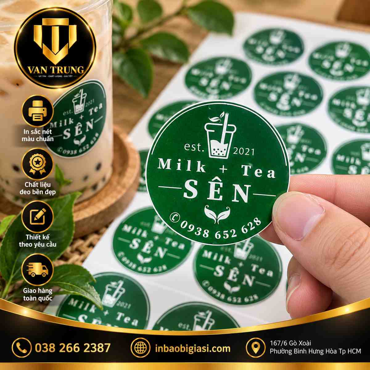 In tem dán decal theo yêu cầu