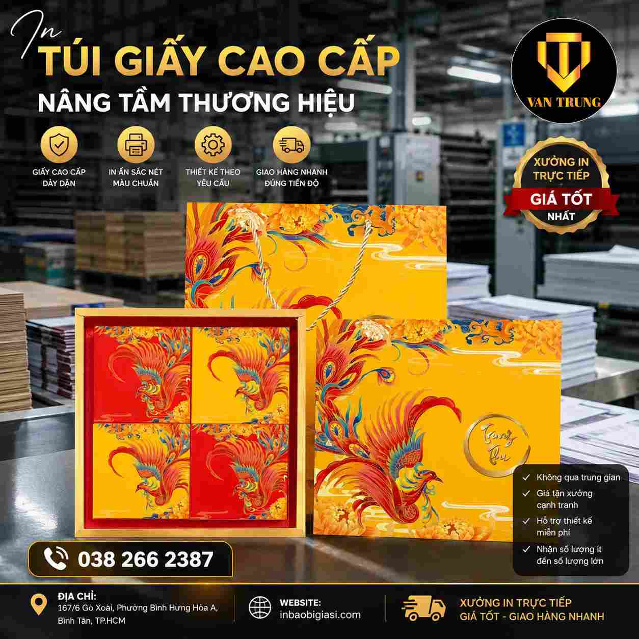 In túi giấy và hộp giấy cho khách hàng
