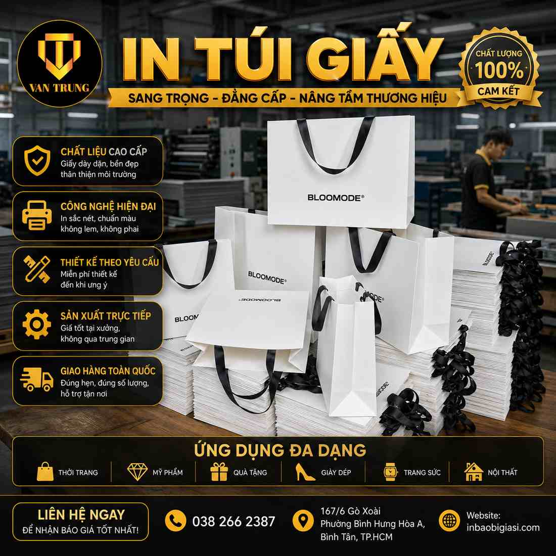 In túi giấy thời trang