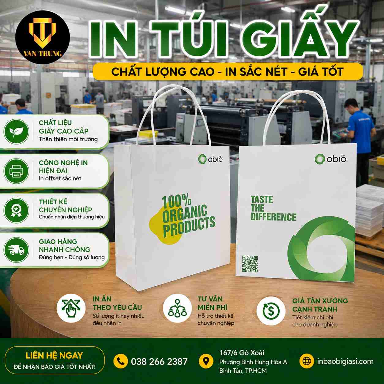 In túi giấy bảo vệ môi trường