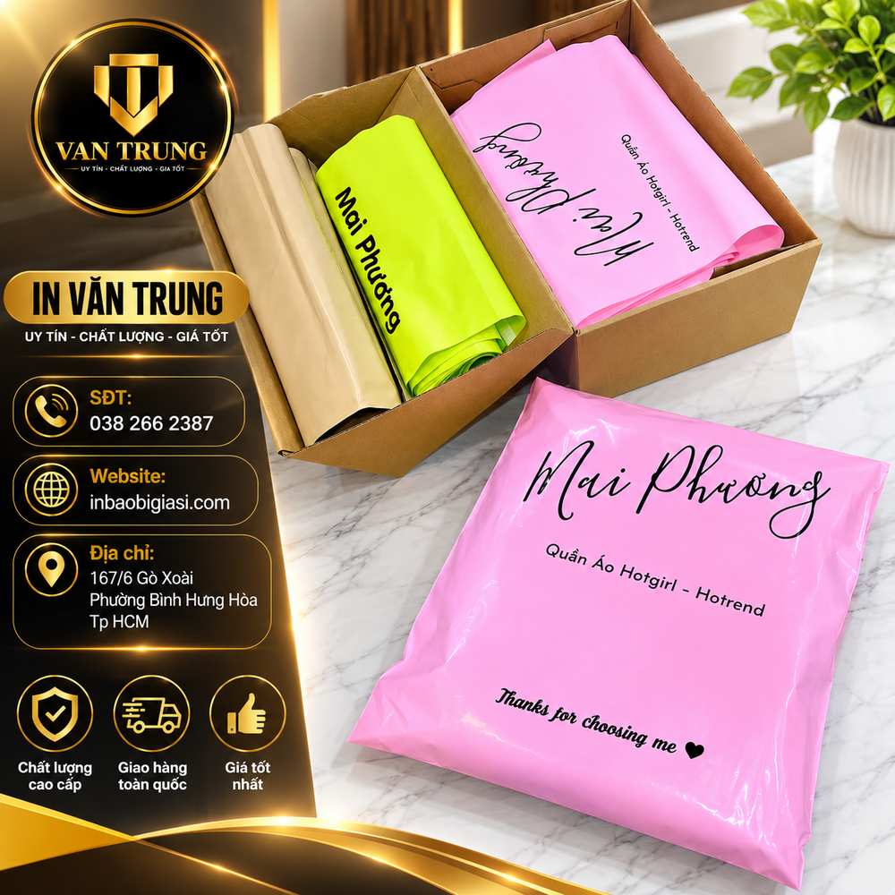 In túi gói hàng thương hiệu Nhã Phương