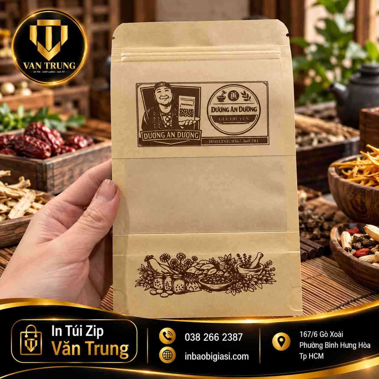 In túi zipper đựng cà phê tại hcm