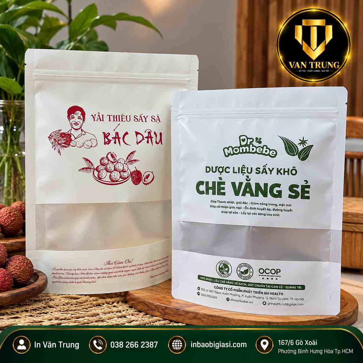 In túi zip đựng chè