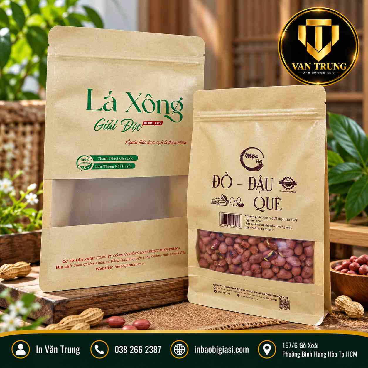 Túi zip giấy đựng nông sản