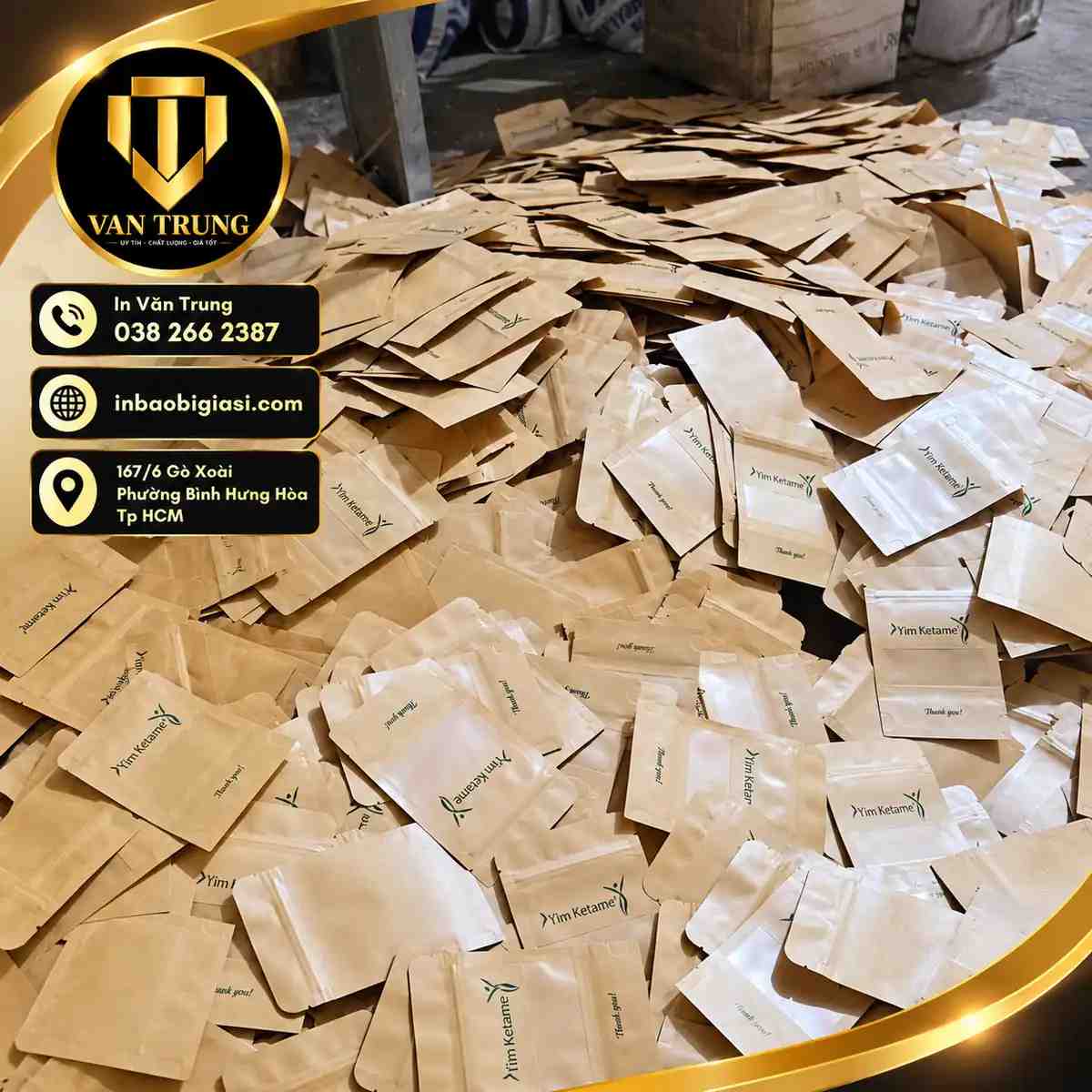 In túi zip giấy đựng cà phê