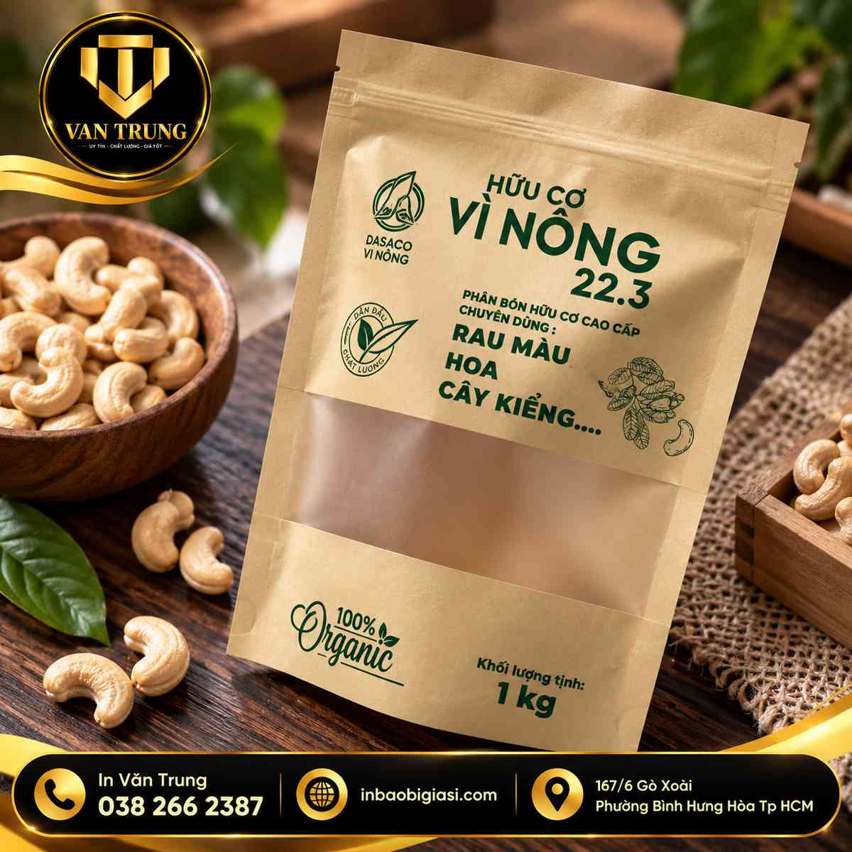Xưởng in túi zip giấy Văn Trung