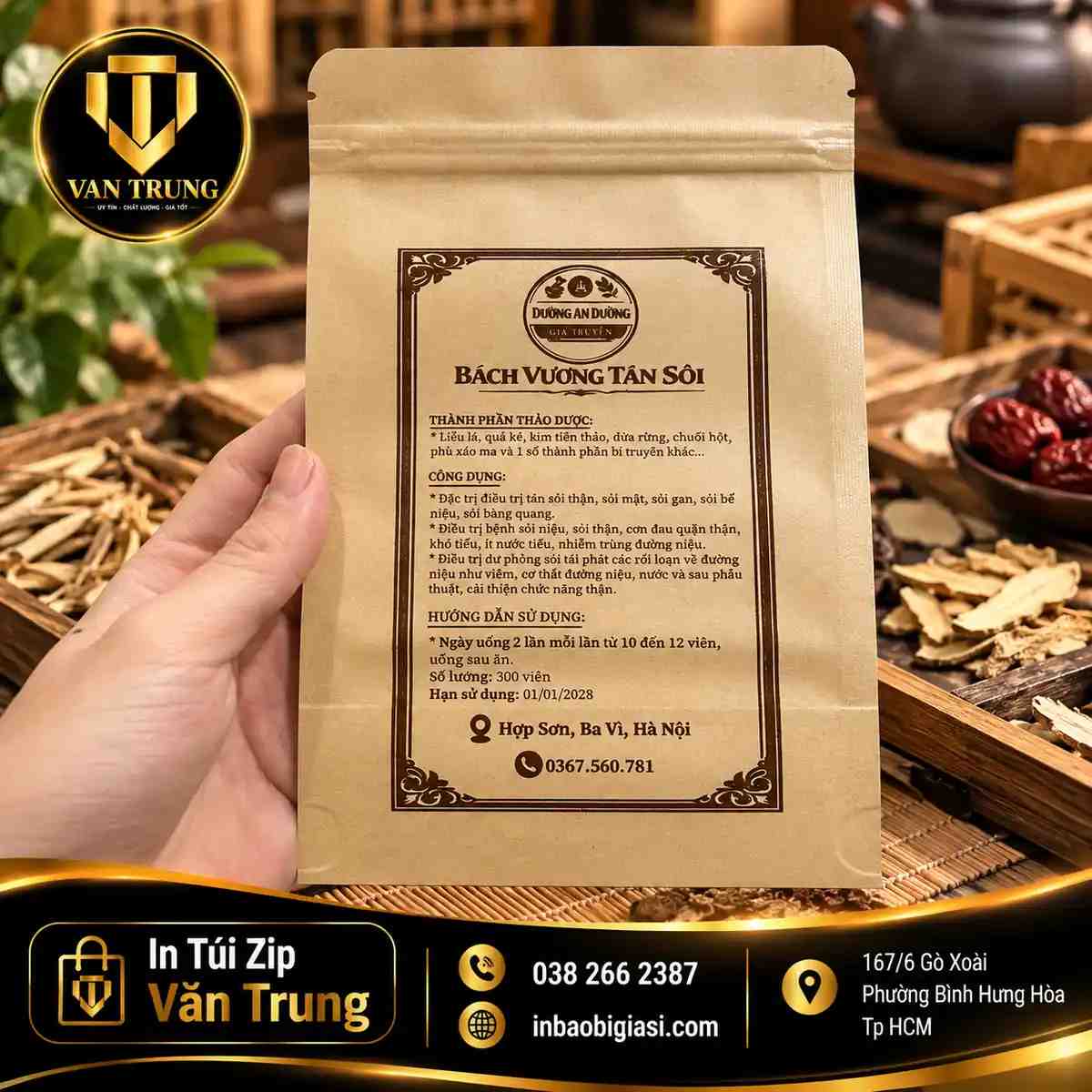 Túi zip đựng cà phê Văn Trung