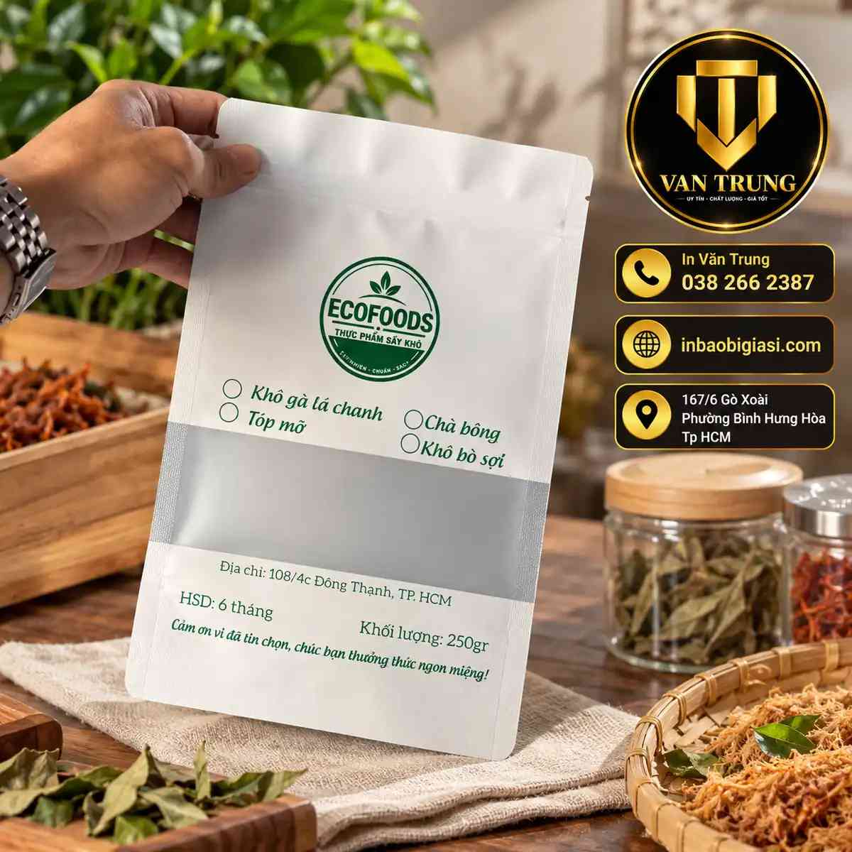 Túi zip giấy đựng ngũ cốc