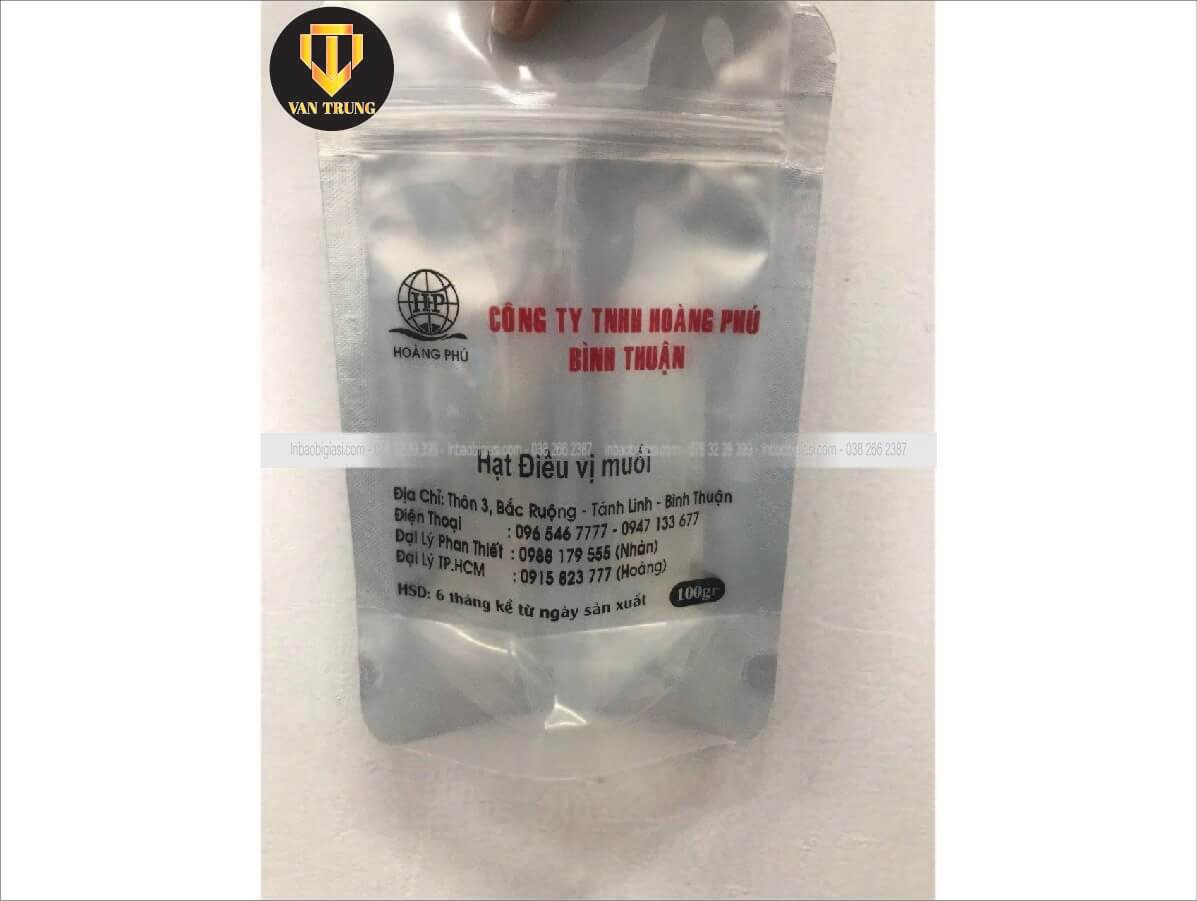 In ấn túi zipper bạc tạo thương hiệu riêng