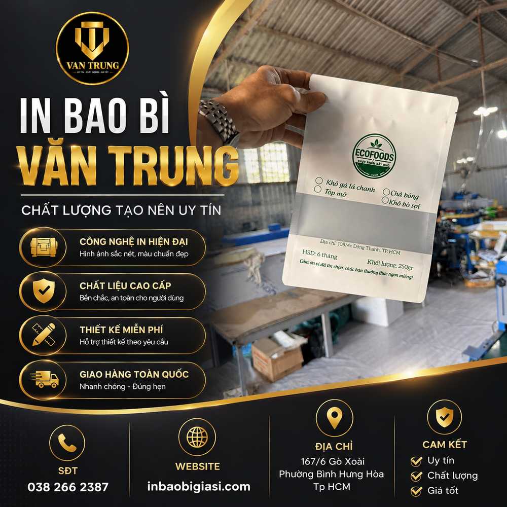 Xưởng in bao bì Văn Trung