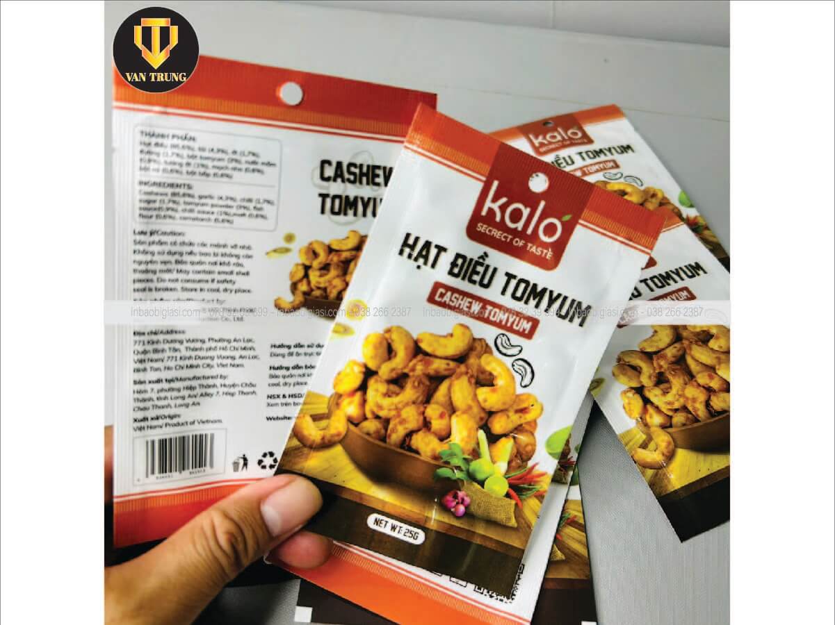 Mẫu bao bì trái cây sấy hút chân không đẹp