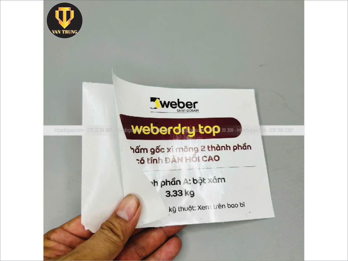 Mẫu tem dán lên họp mỹ phẩm