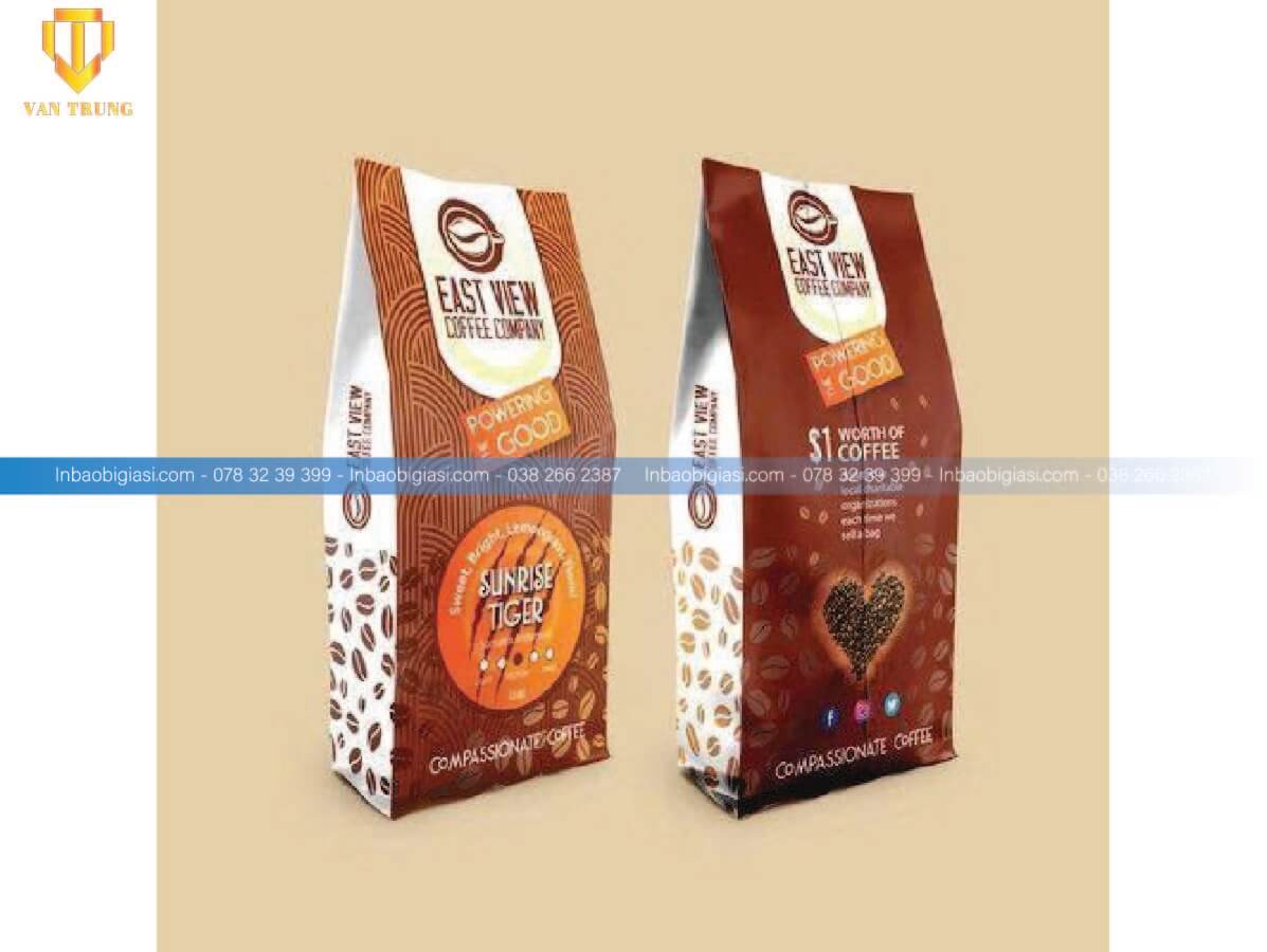 Mẫu túi giấy đựng cà phê kraft