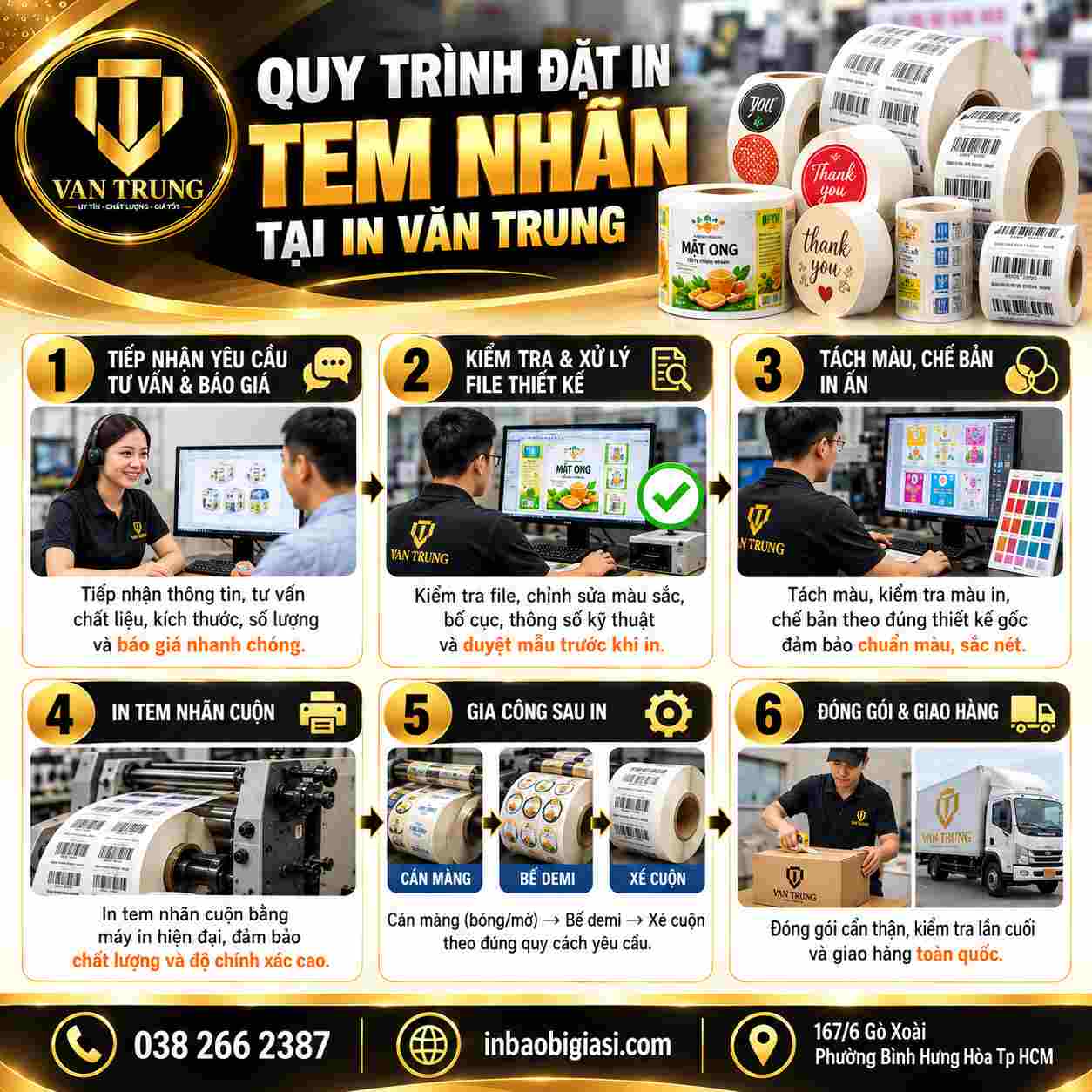 quy trình đặt in tem nhãn