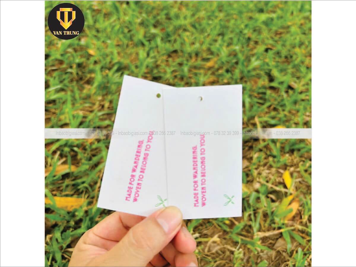 tag giấy đẹp mắt, in rõ nét