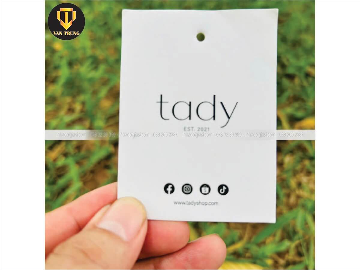Tag giấy in 2 mặt trước và sau