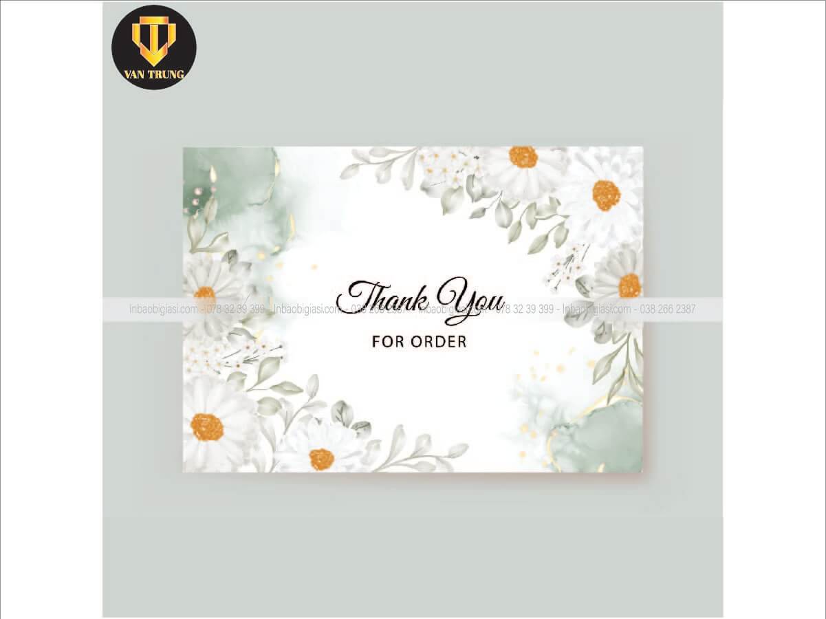 In thiệp cảm ơn in logo thương hiệu